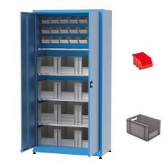 GLS Garaj 6370 4 Raflı Avadanlık Kutulu Malzeme Dolabı
