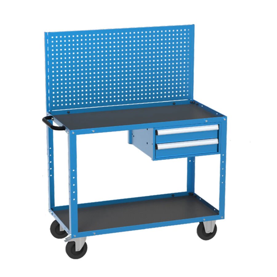 GLS Garaj 8003 Çalışma Arabası 2 Katlı Askı Panolu Çekmeceli