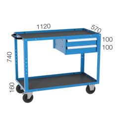 GLS Garaj 8004 Çalışma Arabası 2 Katlı 2 Çekmeceli