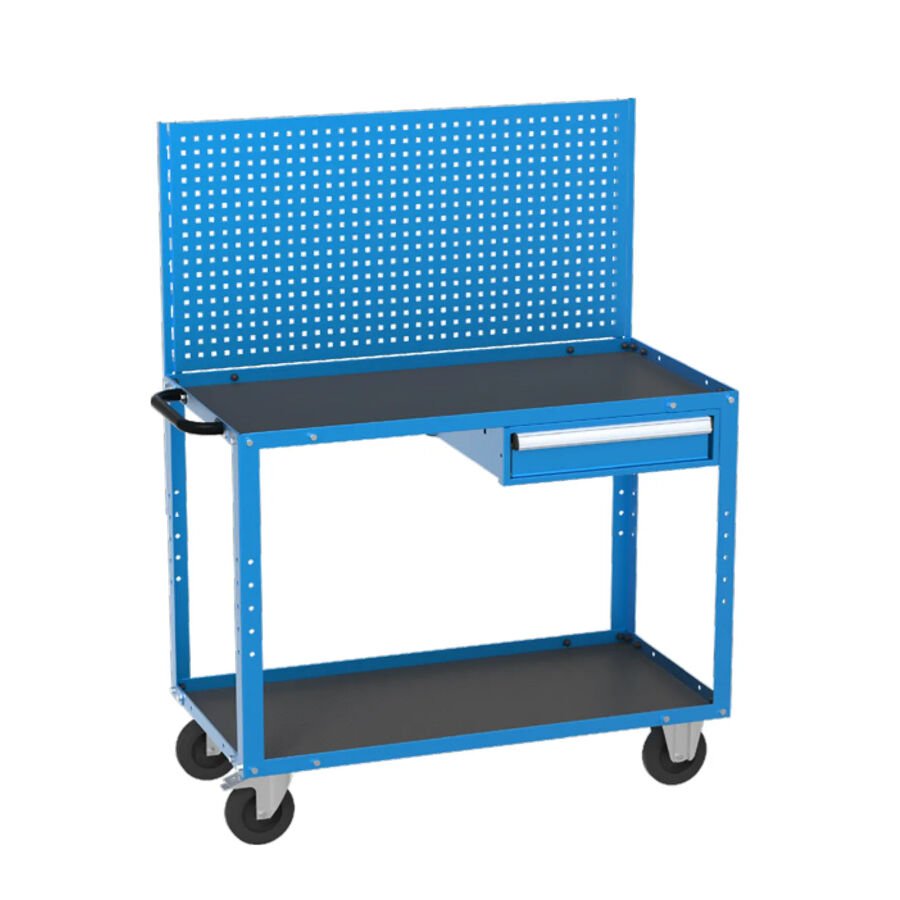 GLS Garaj 8005 Çalışma Arabası 2 Katlı Askı Panolu Çekmeceli