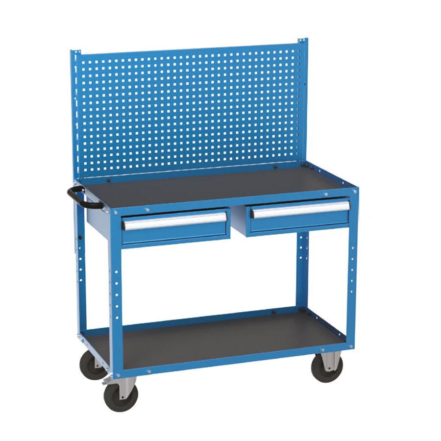 GLS Garaj 8009 Çalışma Arabası 2 Katlı Askı Panolu Çekmeceli