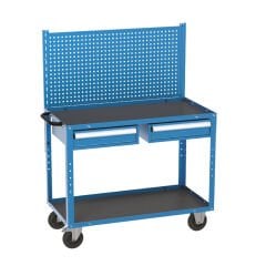 GLS Garaj 8009 Çalışma Arabası 2 Katlı Askı Panolu Çekmeceli