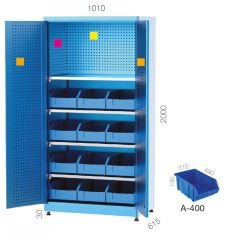 GLS Garaj 6920 Endüstriyel Dolap Askı Panolu 12 Kasalı Dolap