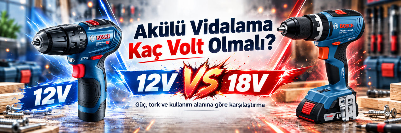 Akülü Vidalama Kaç Volt Olmalı? 12V mı 18V mı?