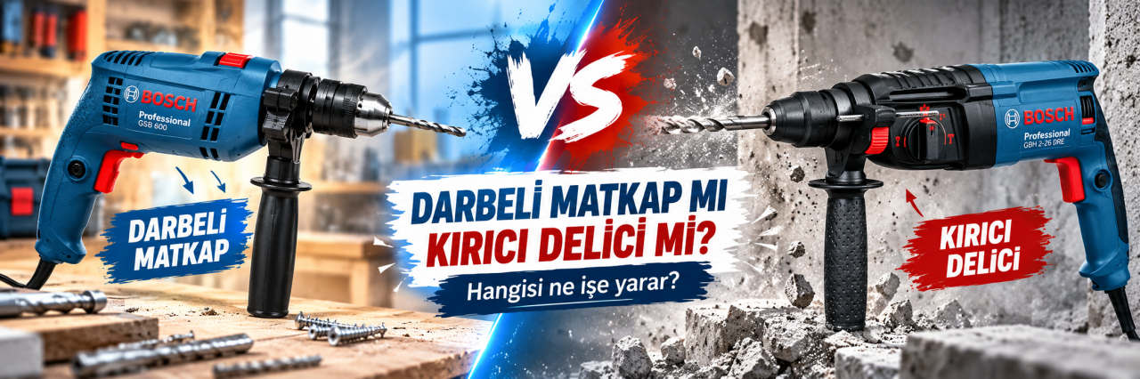 Darbeli Matkap mı Kırıcı Delici mi? Hangisi Ne İşe Yarar?