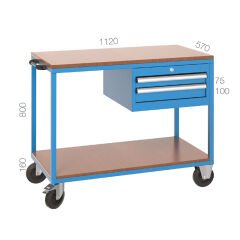 GLS Garaj 8128 Çalışma Arabası 2 Çekmeceli
