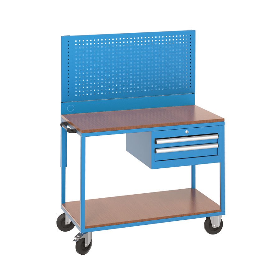 GLS Garaj 8038 Çalışma Arabası 2 Çekmeceli Panolu