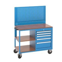 GLS Garaj 8027 Çalışma Arabası 5 Çekmeceli 3 Raflı Askı Panolu