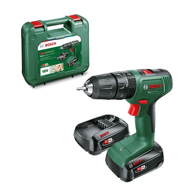 Bosch EasyImpact 18V-40 Akülü Darbeli Delme Vidalama Makinesi 18V 2Ah
