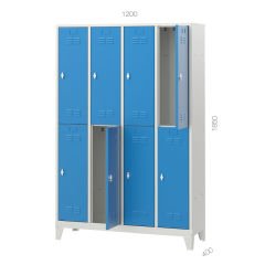 GLS Garaj 6018 Dar Tip Soyunma Dolabı 8 Kapılı