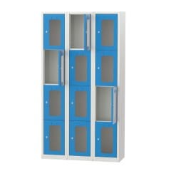 GLS Garaj 6094 12 Kapılı Şeffaf Kapılı Personel Dolabı