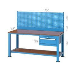 GLS Garaj 3755 Çalışma Tezgahı 1 Çekmeceli Askı Panolu