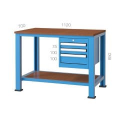 GLS Garaj 3941 Çalışma Tezgahı 3 Çekmeceli