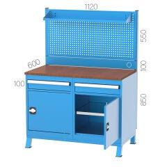GLS Garaj 3919 Çalışma Tezgahı 2 Çekmeceli 2 Dolaplı