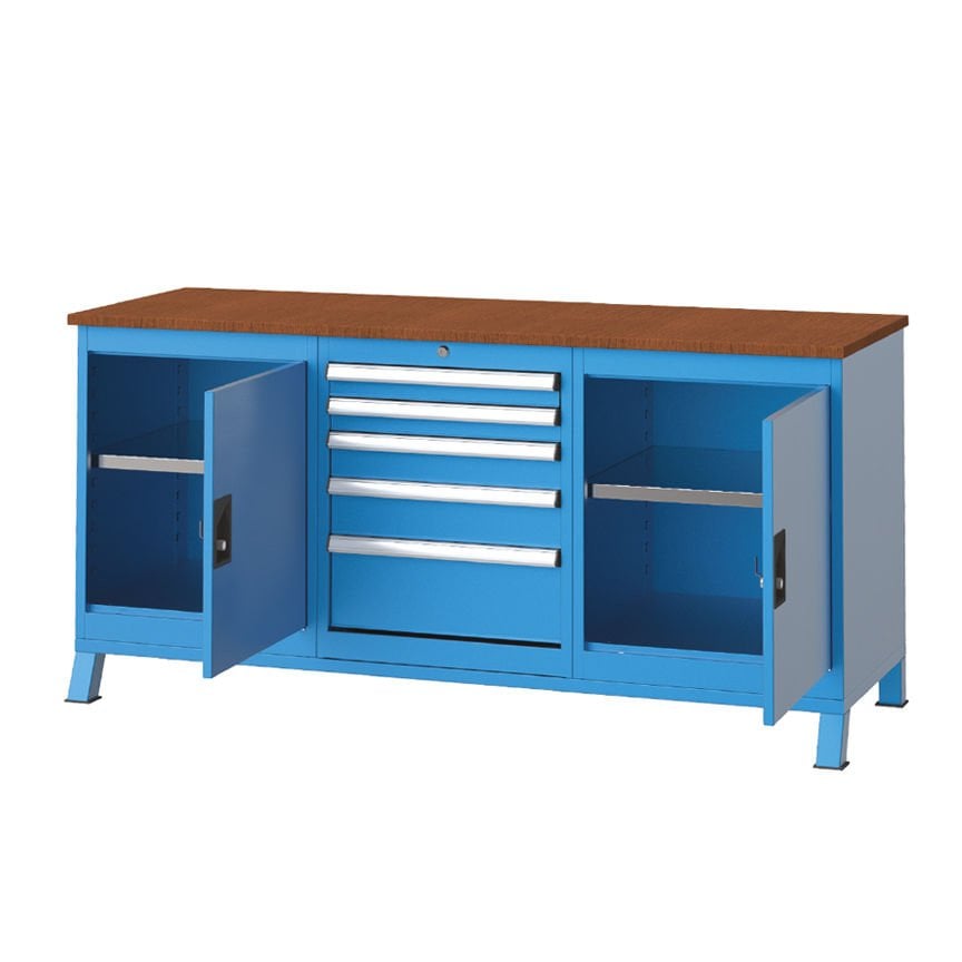 GLS Garaj 3621 Çalışma Tezgahı 5 Çekmeceli 2 Dolaplı