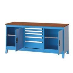 GLS Garaj 3621 Çalışma Tezgahı 5 Çekmeceli 2 Dolaplı