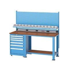 GLS Garaj 3185 6 Çekmeceli Askı Panolu Avadanlık Kutulu Raflı Çalışma Tezgahı