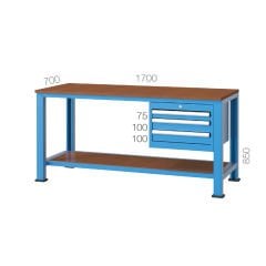 GLS Garaj 3710 Çalışma Tezgahı 3 Çekmeceli