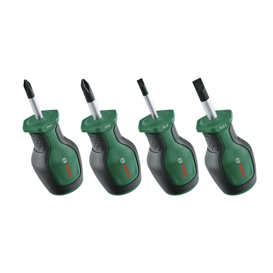 Bosch 1600A032UJ Kısa Topaç Tornavida Seti 4 Parça