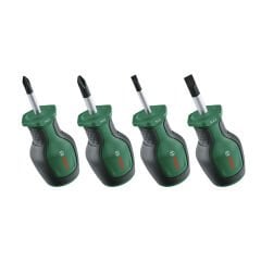 Bosch 1600A032UJ Kısa Topaç Tornavida Seti 4 Parça