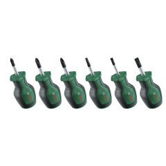 Bosch 1600A032UK Kısa Topaç Tornavida Seti 6 Parça