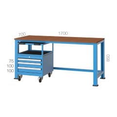 GLS Garaj 3685 Çalışma Tezgahı Raflı Seyyar Arabalı