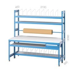 GLS Garaj 3408 Askı Panolu Çekmeceli Ambalaj Paketleme Tezgahı