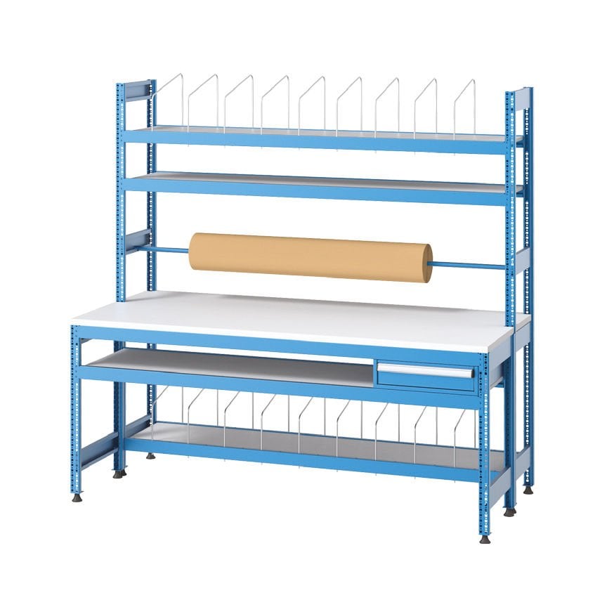 GLS Garaj 3408 Askı Panolu Çekmeceli Ambalaj Paketleme Tezgahı