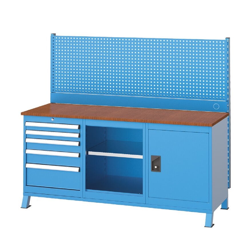 GLS Garaj 3625 Çalışma Tezgahı 5 Çekmeceli Dolaplı