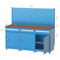 GLS Garaj 3590 Çalışma Tezgahı 3 Çekmeceli Askı Panolu