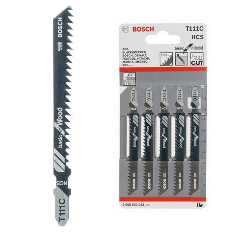 Bosch T 111 C Basic For Wood Dekupaj Testeresi Bıçağı Ahşap İçin 5'li
