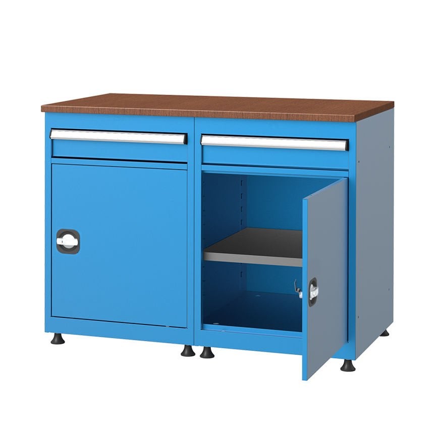 GLS Garaj 3460 Çalışma Tezgahı 2 Çekmeceli Yarım Kapılı Banko