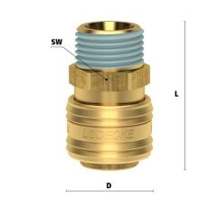 Lüdecke ES38A Stoper Kaplin Hava Hortum 3/8''