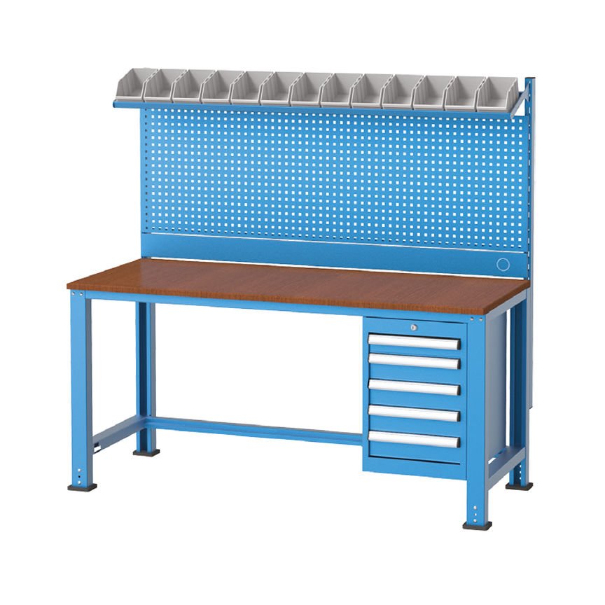 GLS Garaj 3345 Çalışma Tezgahı 5 Çekmeceli Askı Panolu