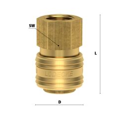 Lüdecke ES38I Stoper Kaplin Hava Hortum 3/8''