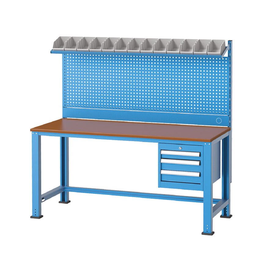 GLS Garaj 3340 Çalışma Tezgahı 3 Çekmeceli Askı Panolu