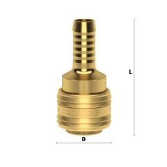 Lüdecke ES10T Stoper Kaplin Hava Hortum 9 mm
