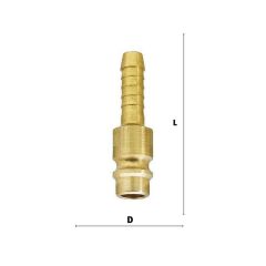 Lüdecke ES10S Stoper Kaplin Hava Hortum Ucu 9 mm