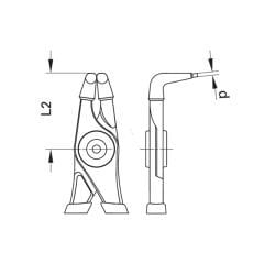 Gedore 8000 J 31 Açılı İç Segman Pensesi 40-100 mm