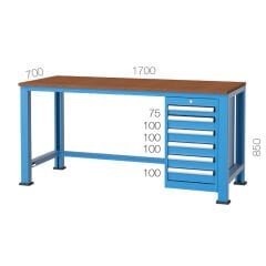 GLS Garaj 3131 Çalışma Tezgahı 6 Çekmeceli