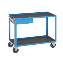 GLS Garaj 8011 Tek Çekmeceli 2 Katlı Uzun Tip Malzeme Taşıma Arabası