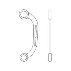 Gedore 304 14X17 Yarım Ay Anahtar 14x17 mm