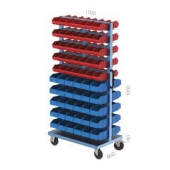 GLS Garaj 4071 130 Kutulu Tekerlekli Çift Yönlü Avadanlık Standı