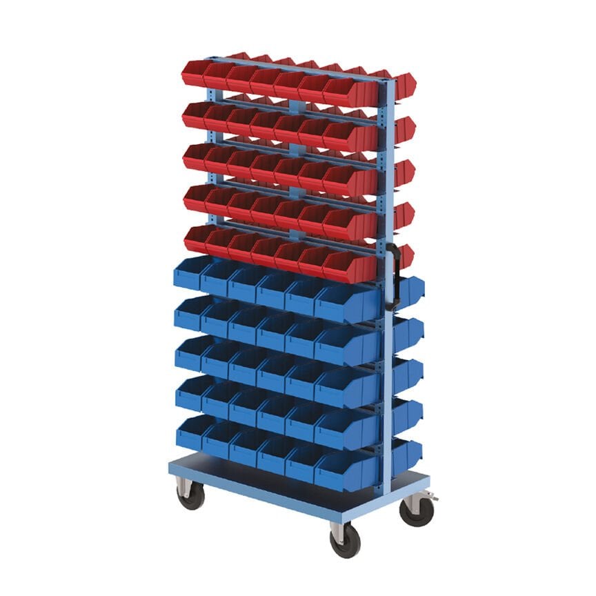 GLS Garaj 4071 130 Kutulu Tekerlekli Çift Yönlü Avadanlık Standı