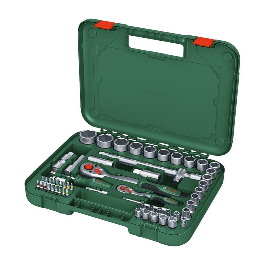 Bosch 1600A02Z9G 1/4'' + 1/2'' Cırcırlı Somun Sıkma Seti 56 Parça