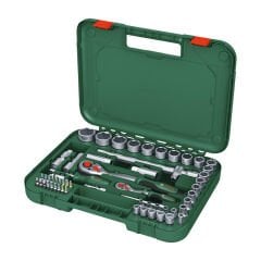 Bosch 1600A02Z9G 1/4'' + 1/2'' Cırcırlı Somun Sıkma Seti 56 Parça