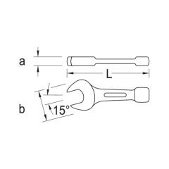 Gedore 133 32 Açık Ağız Çakma Anahtar 32 mm