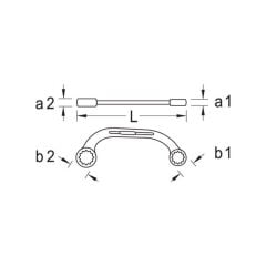 Gedore 304 19X22 Yarım Ay Anahtar 19x22 mm