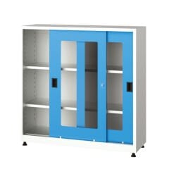 GLS Garaj 6555 Malzeme Dolabı 2 Raflı Pleksi Sürgü Kapılı