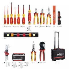 Wiha XL2 45795 Elektrikçi Takım Çantası Tekerlekli 60 Parça